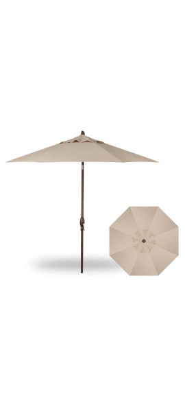 9' Auto Tilt Umbrella Bronze / Khaki